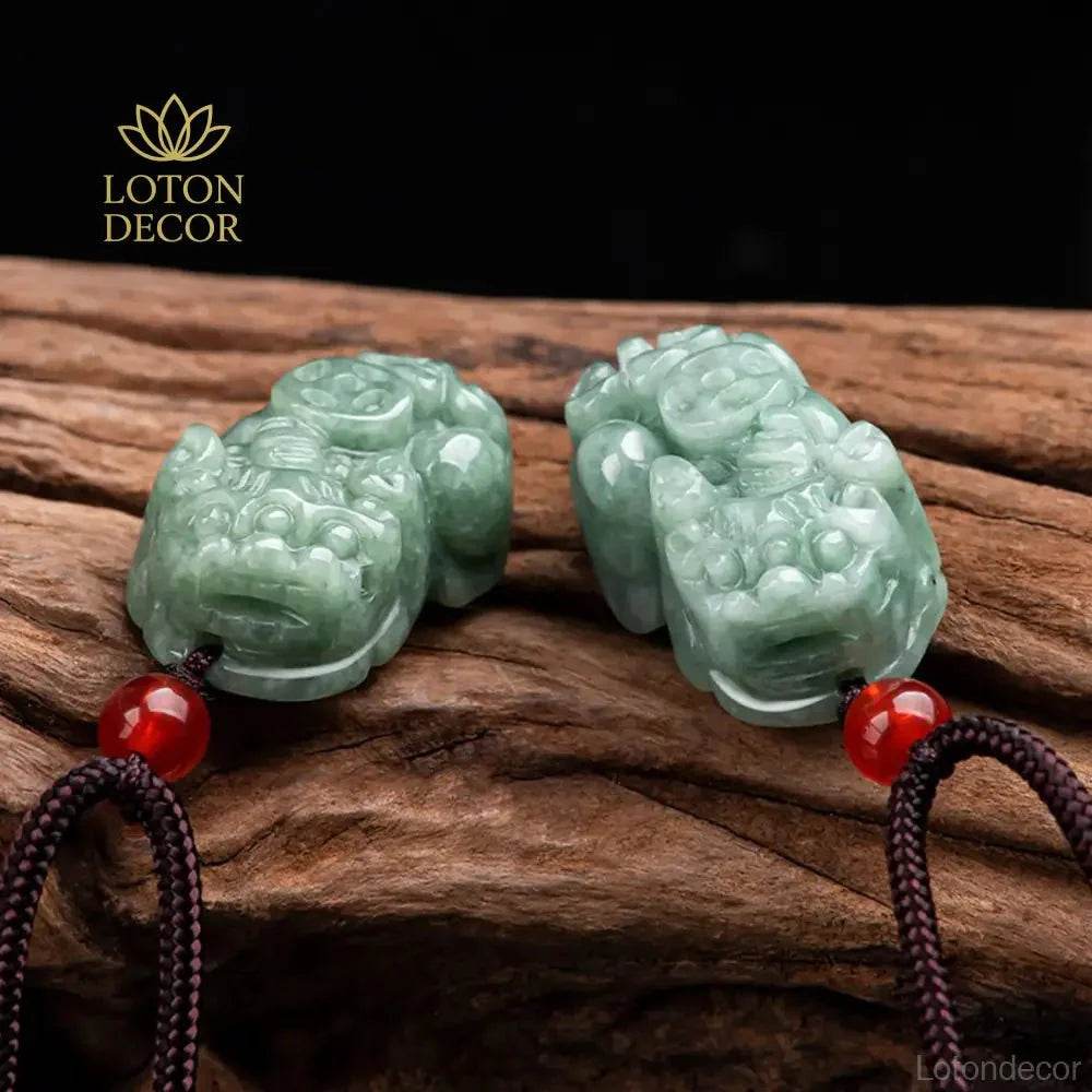 Jade Pixiu Pendant Necklace – Wealth Charm for Men/Women - Loton Decor