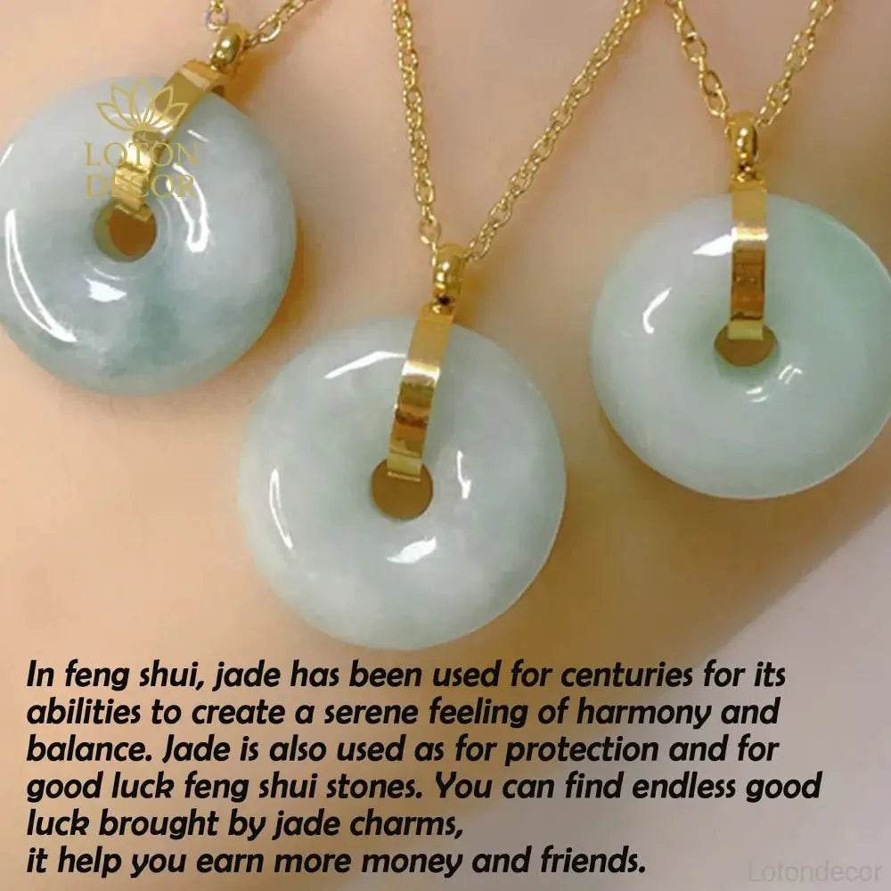 Jadeite Harmony Buckle Necklace – Wealth Silver Amulet - Loton Decor