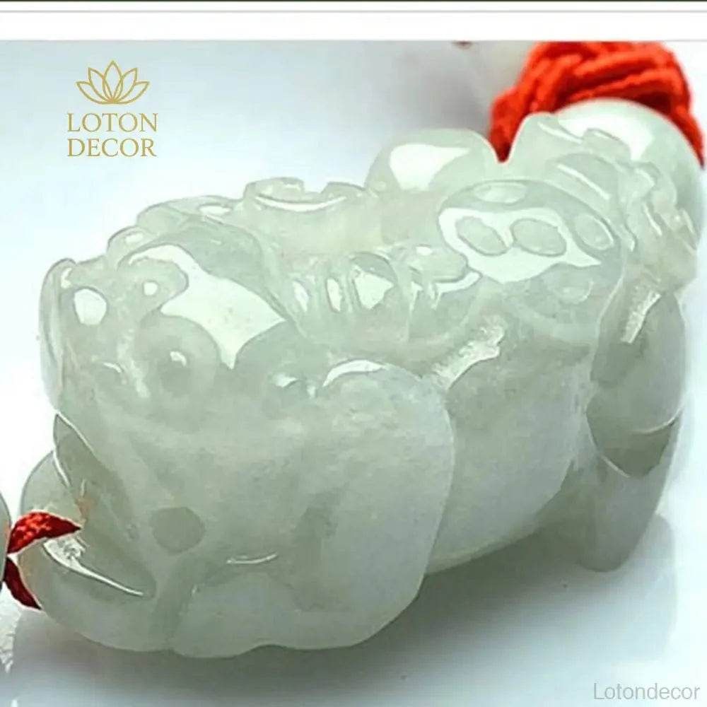 Jadeite Pixiu Red Rope Bracelet – Lucky Charm for Wealth & Money - Loton Decor