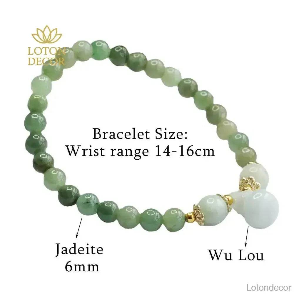Jadeite Wu Lou Feng Shui Bracelet – Lucky Charm for Prosperity - Loton Decor