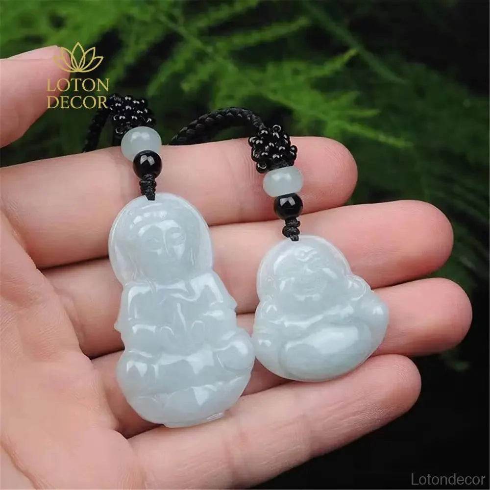 Laughing Buddha Jade Necklace – Money & Luck Talisman - Loton Decor