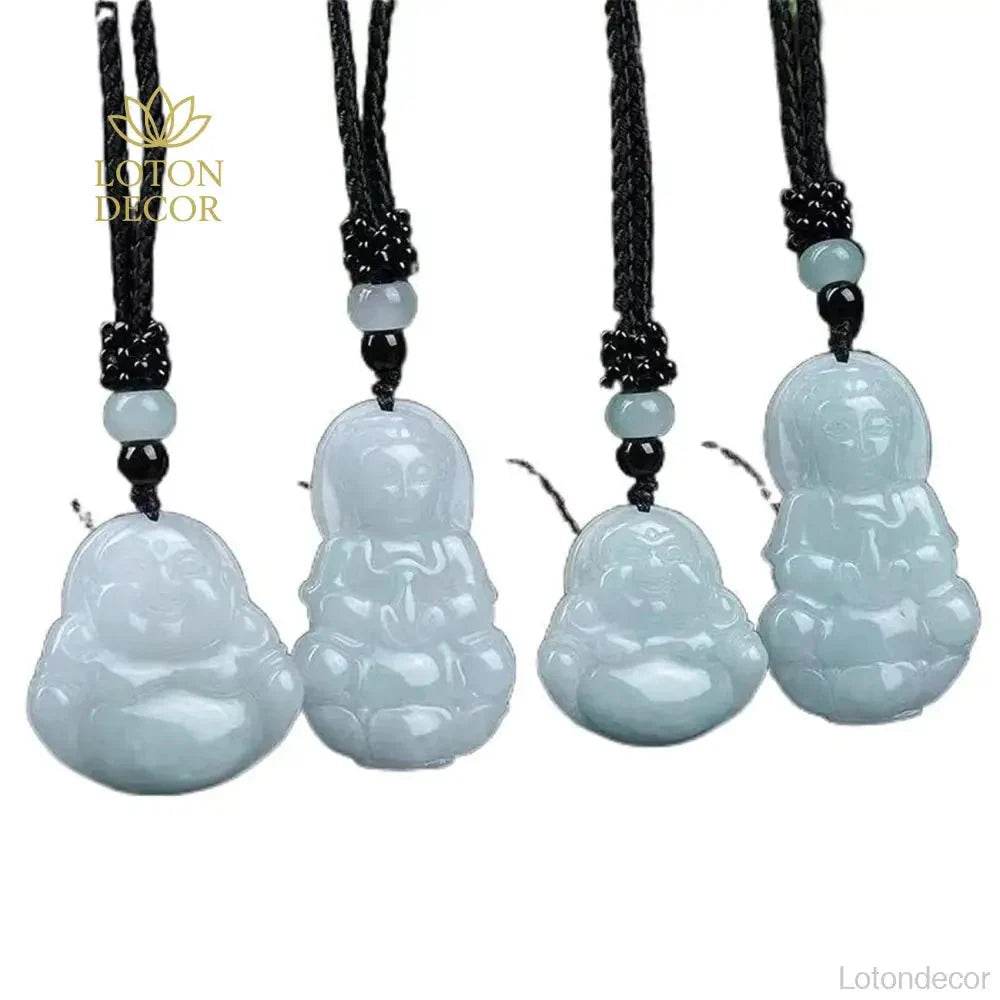 Laughing Buddha Jade Necklace – Money & Luck Talisman - Loton Decor