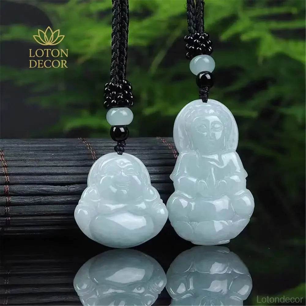 Laughing Buddha Jade Necklace – Money & Luck Talisman - Loton Decor