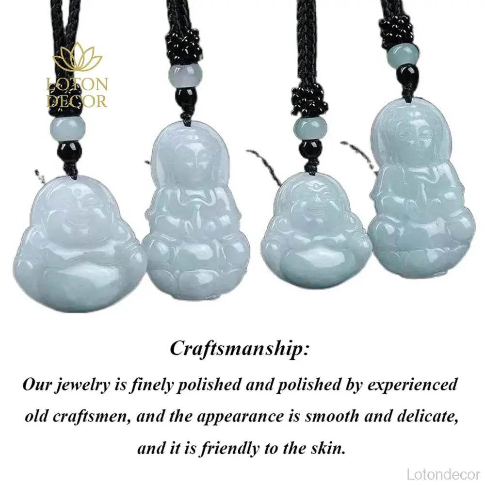 Laughing Buddha Jade Necklace – Money & Luck Talisman - Loton Decor