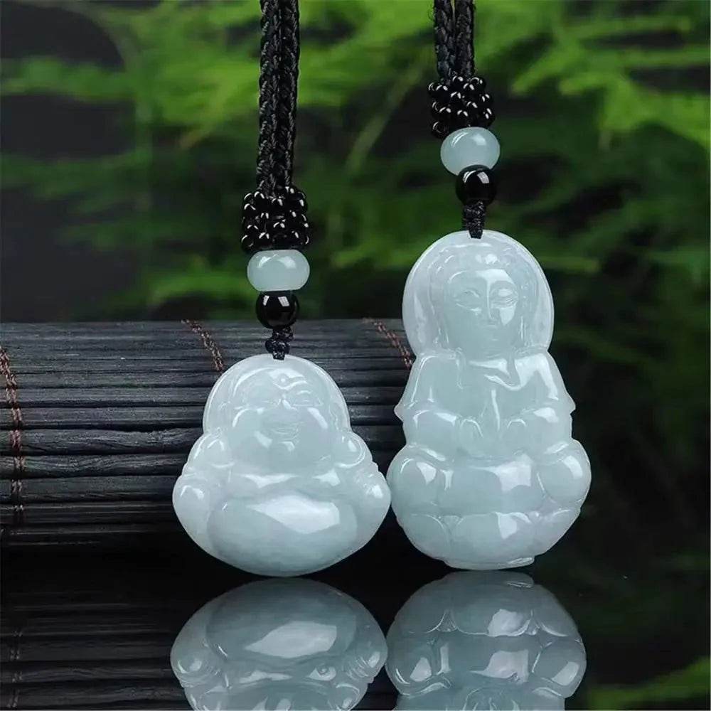 Laughing Buddha Jade Necklace – Money & Luck Talisman - Loton Decor