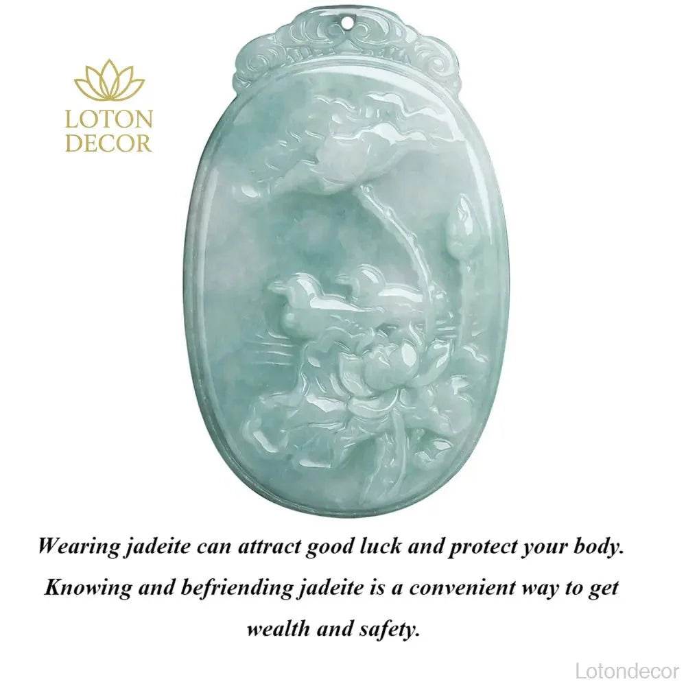 Lotus Duck Jade Necklace – Love & Wealth Talisman Unisex - Loton Decor