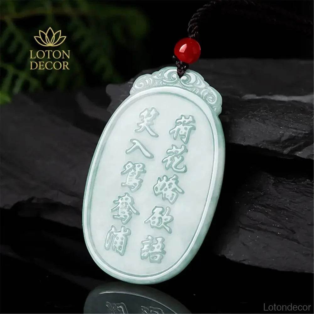 Lotus Duck Jade Necklace – Love & Wealth Talisman Unisex - Loton Decor