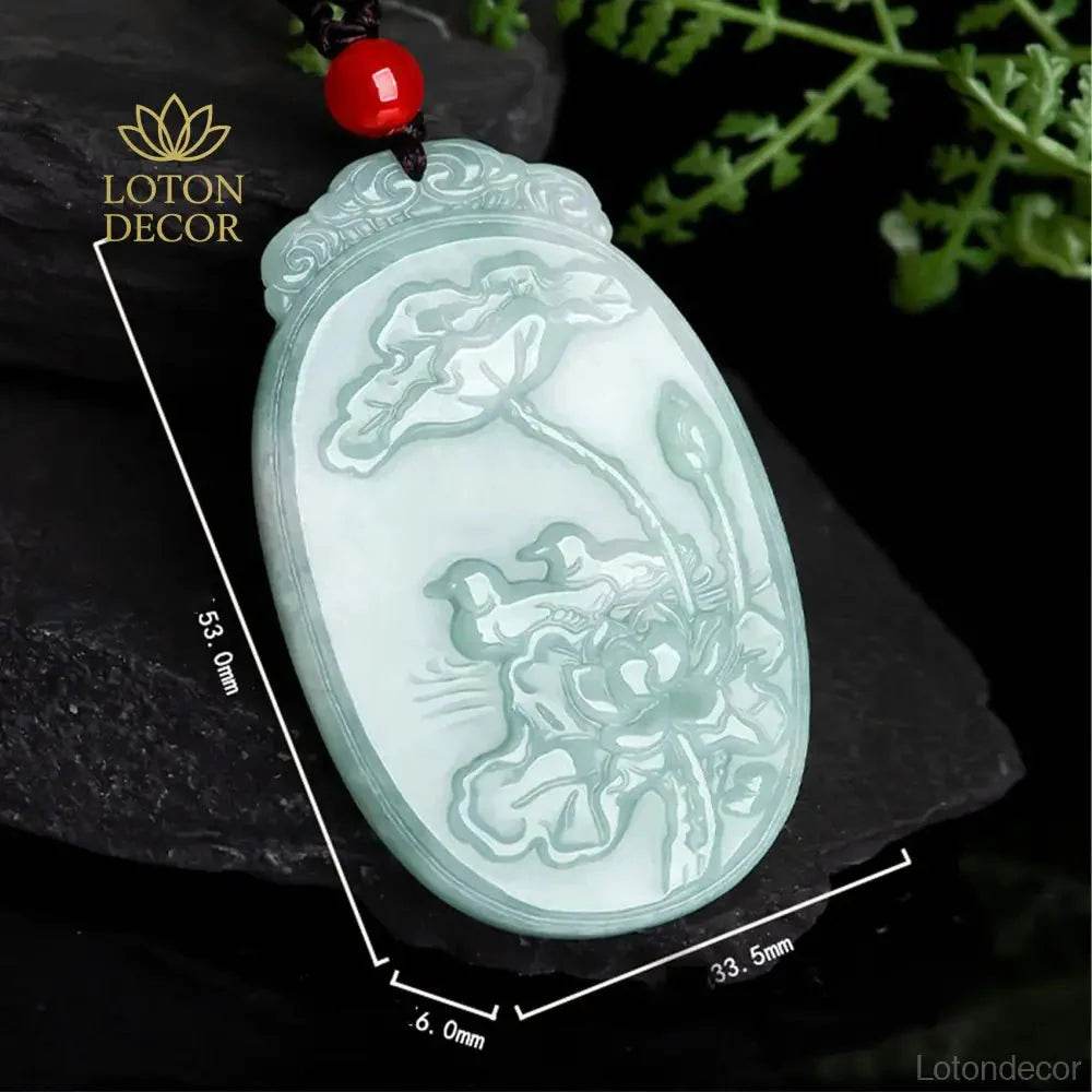 Lotus Duck Jade Necklace – Love & Wealth Talisman Unisex - Loton Decor