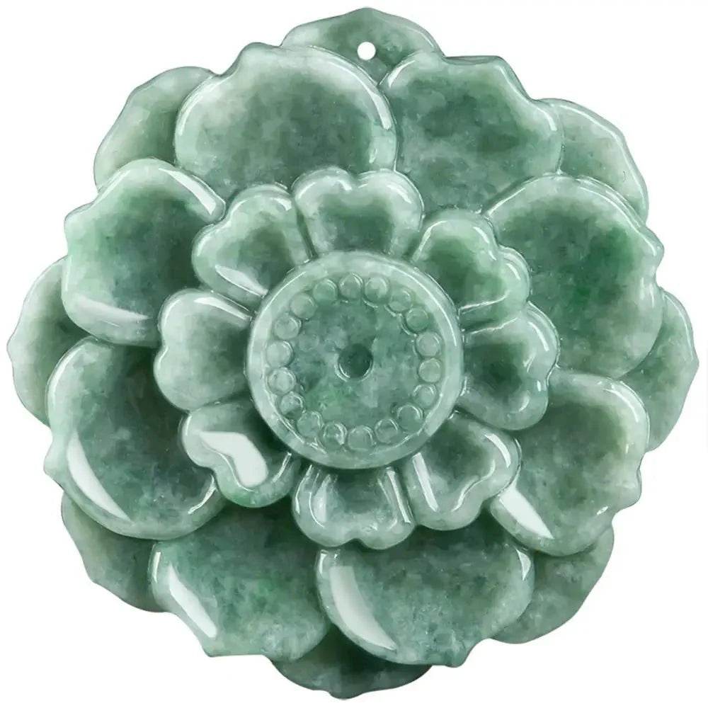 Lotus Jade Necklace – Women's Lucky Charm Amulet - Loton Decor
