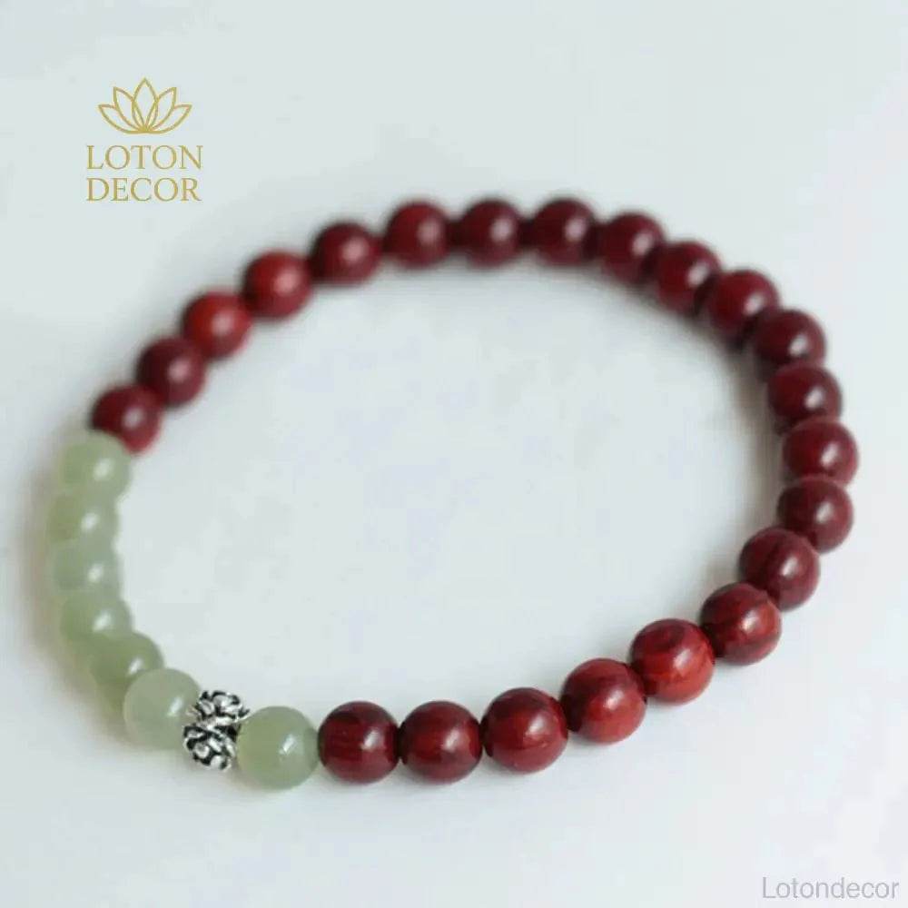 Nephrite Jade Prayer Bracelet – Feng Shui Meditation Talisman - Loton Decor