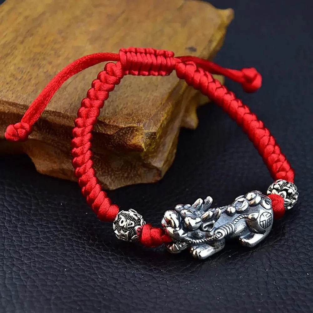 Obsidian Buddha Pixiu Bracelet – Wealth & Courage Amulet - Loton Decor