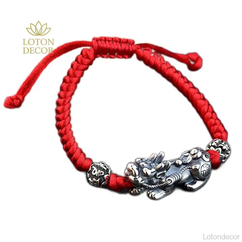 Obsidian Buddha Pixiu Bracelet – Wealth & Courage Amulet - Loton Decor