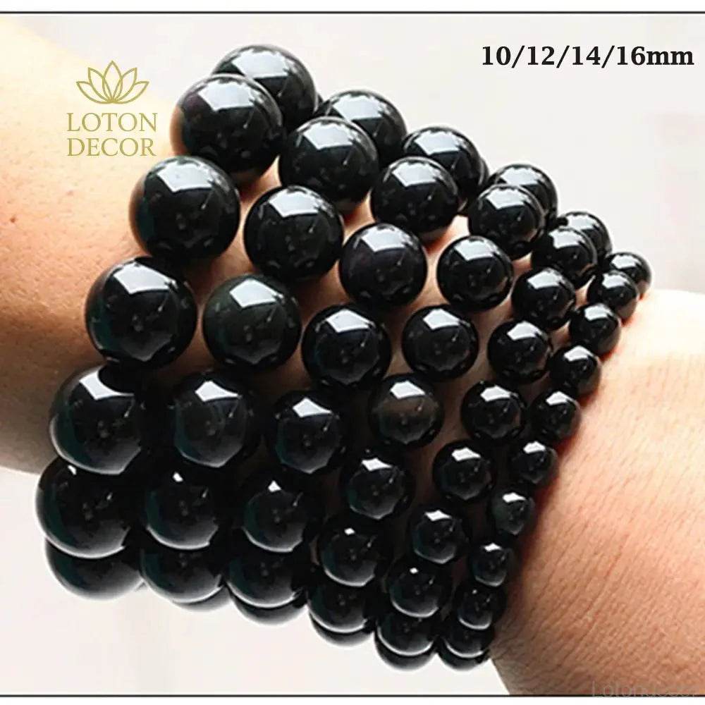 Obsidian Pixiu Bracelet – Chakra Healing Wealth Talisman - Loton Decor