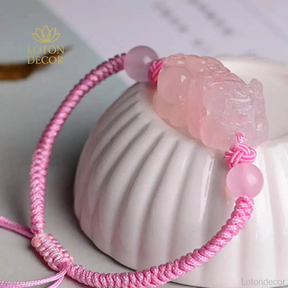 Pixiu Gemstone Bracelet – Antique Style Wealth Amulet - Loton Decor