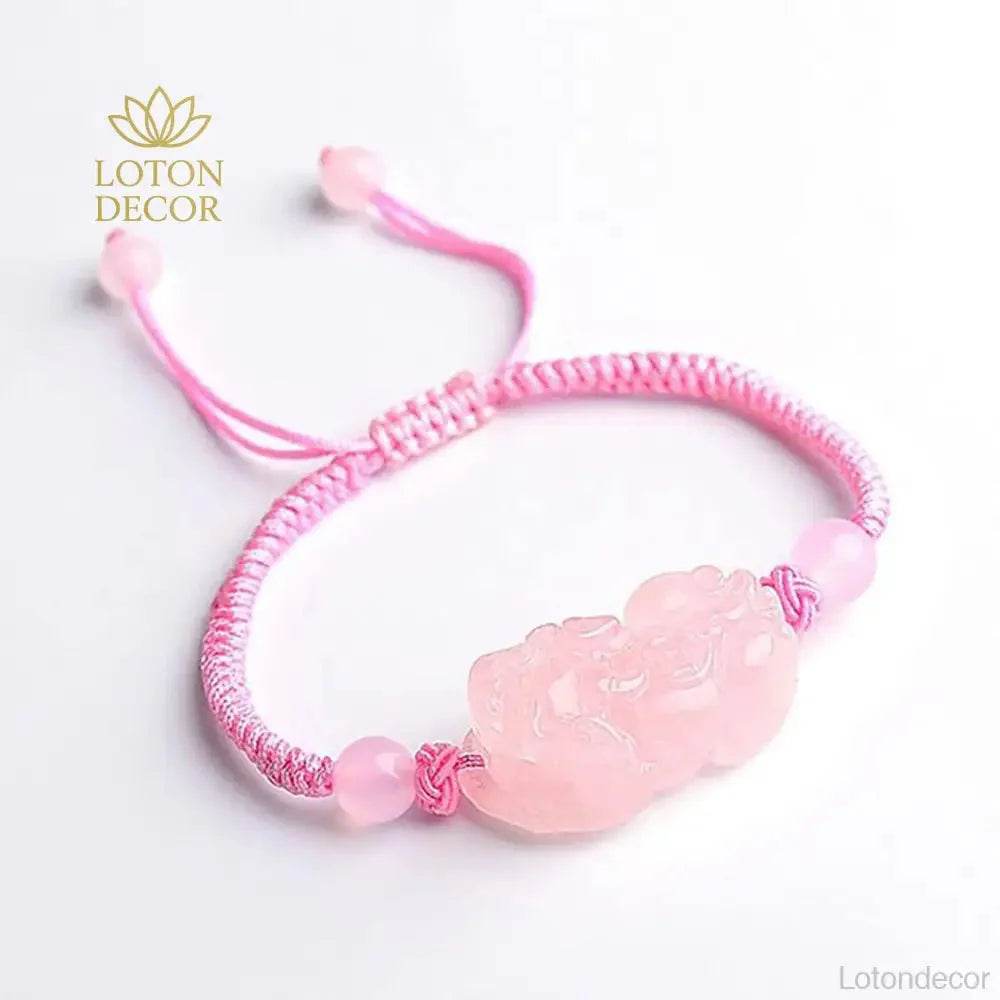 Pixiu Gemstone Bracelet – Antique Style Wealth Amulet - Loton Decor