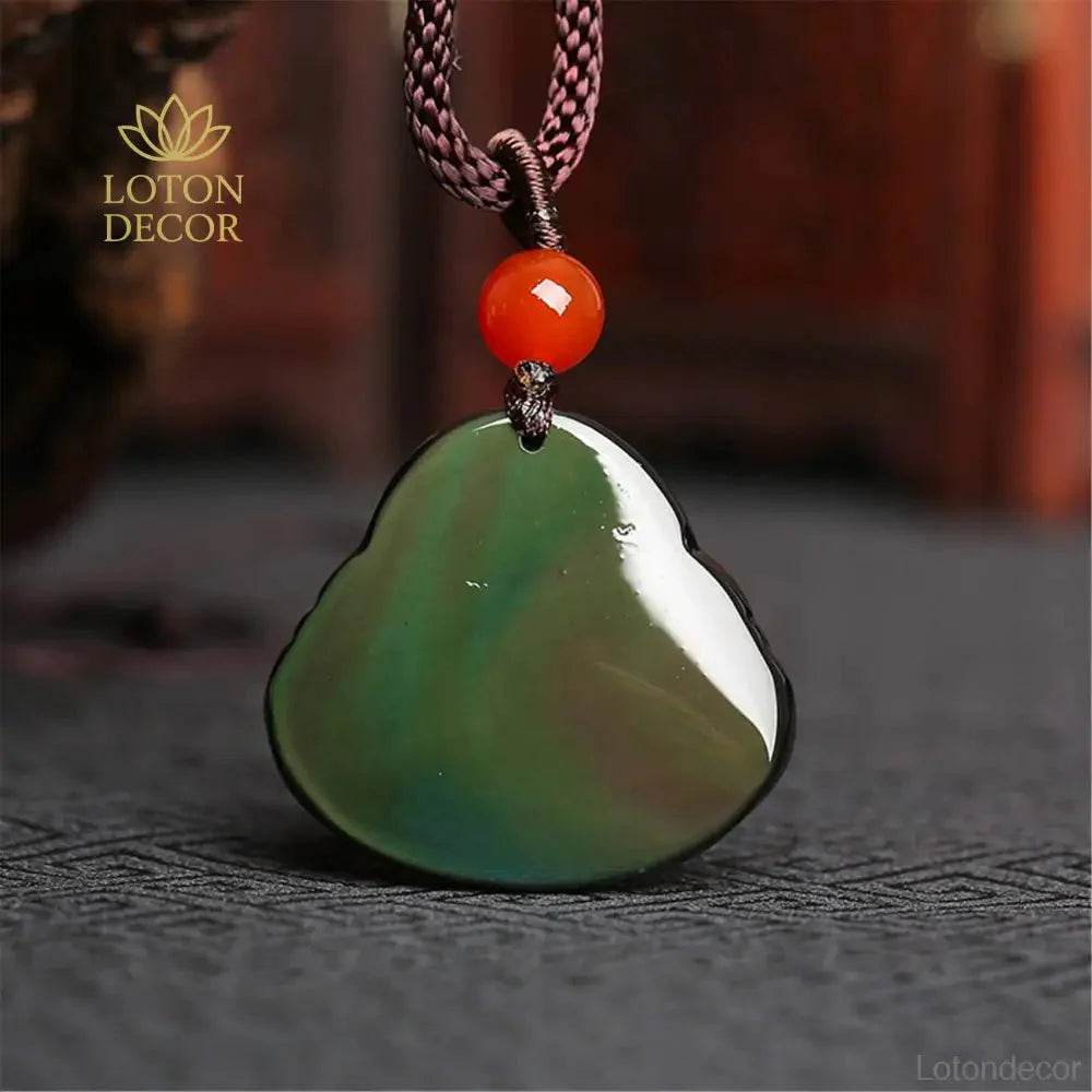 Rainbow Obsidian Buddha Necklace – Luck & Prosperity - Loton Decor