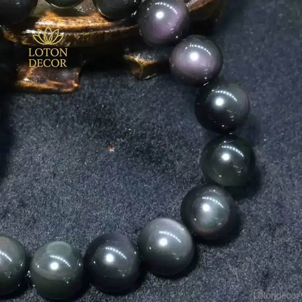 Rainbow Obsidian Dragon Turtle Bracelet – Wealth Luck Talisman - Loton Decor
