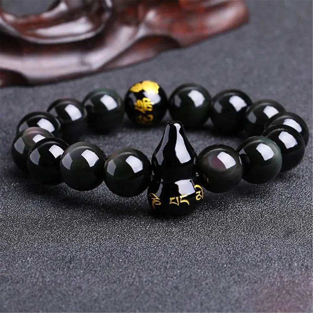 Rainbow Obsidian Hulu Bracelet – Fortune & Protection - Loton Decor