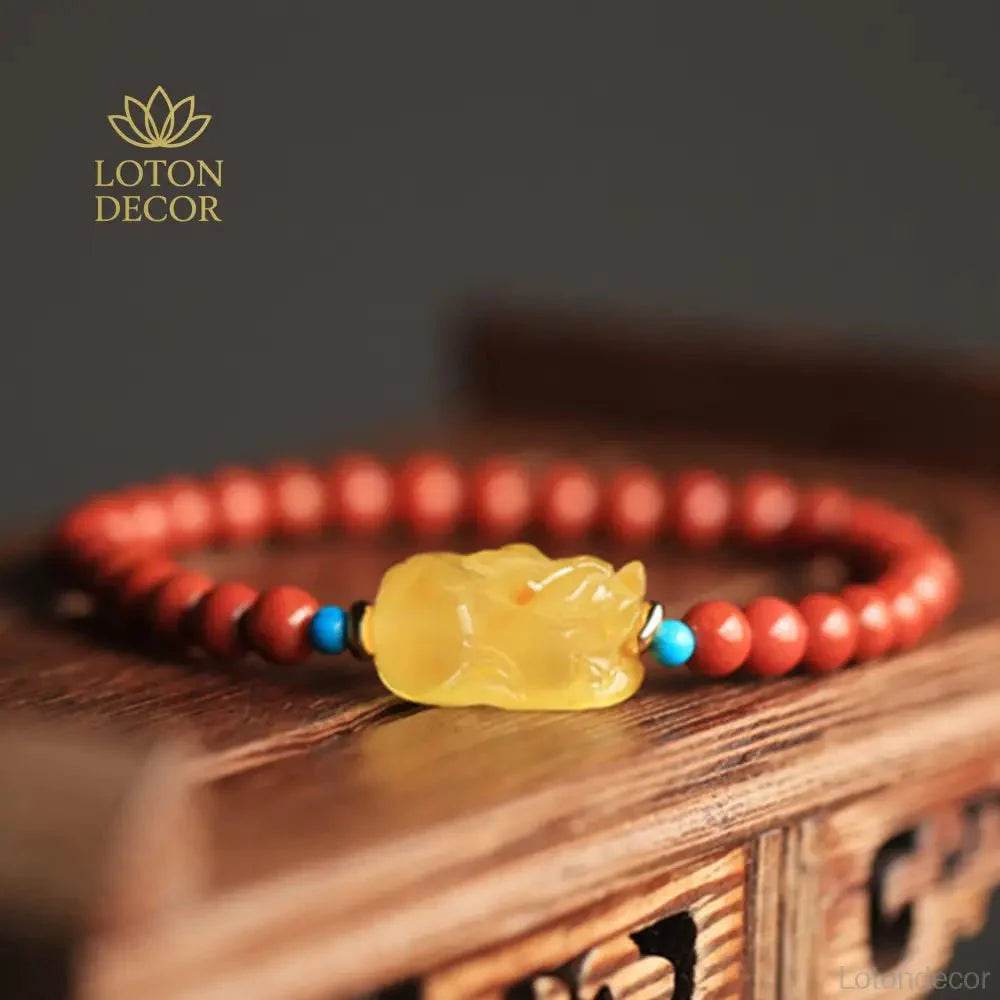 Red Agate Pixiu Bracelet – Feng Shui Wealth & Luck Gemstone - Loton Decor