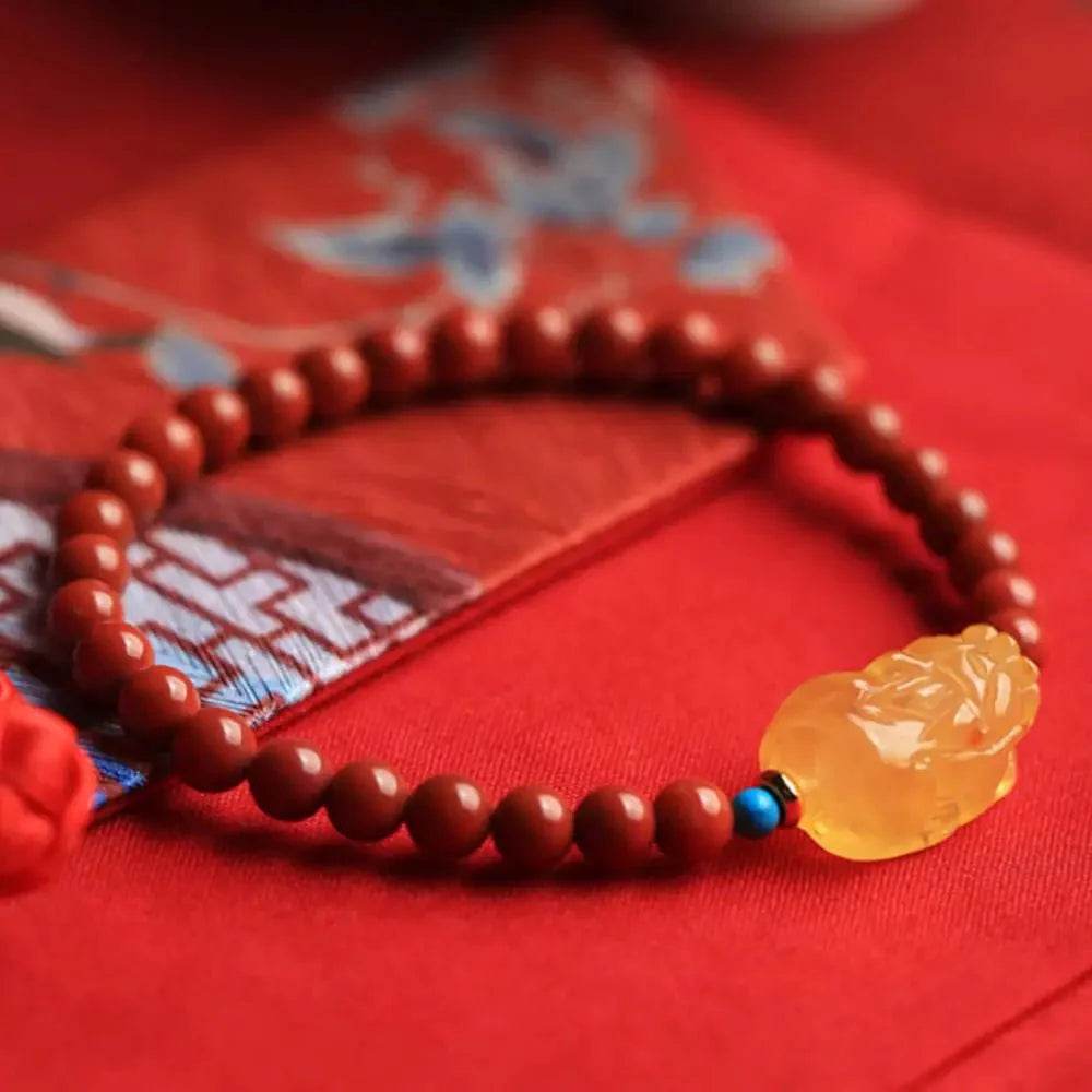 Red Agate Pixiu Bracelet – Feng Shui Wealth & Luck Gemstone - Loton Decor