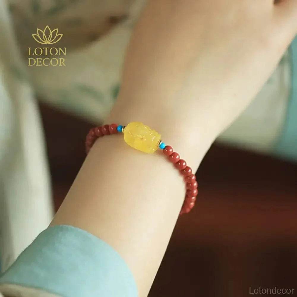 Red Agate Pixiu Bracelet – Feng Shui Wealth & Luck Gemstone - Loton Decor
