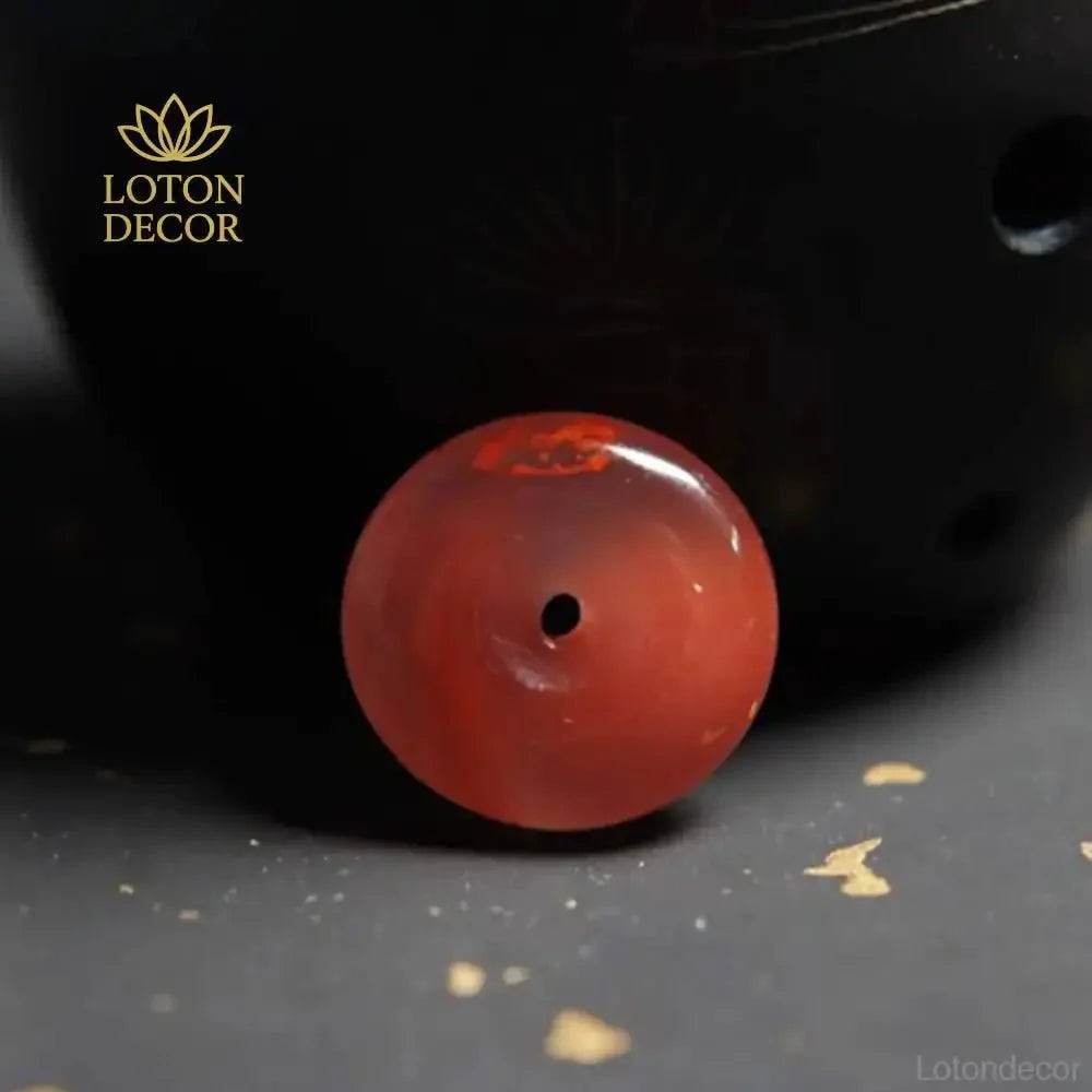 Red Agate Safe Buckle Bracelet – Wine Red Lucky Rope Amulet - Loton Decor