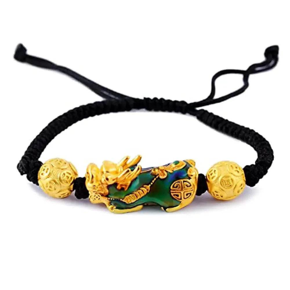Red String Pixiu Bracelet – Feng Shui Wealth Protection - Loton Decor
