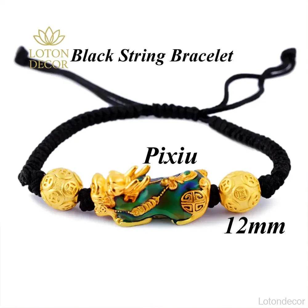 Red String Pixiu Bracelet – Feng Shui Wealth Protection - Loton Decor