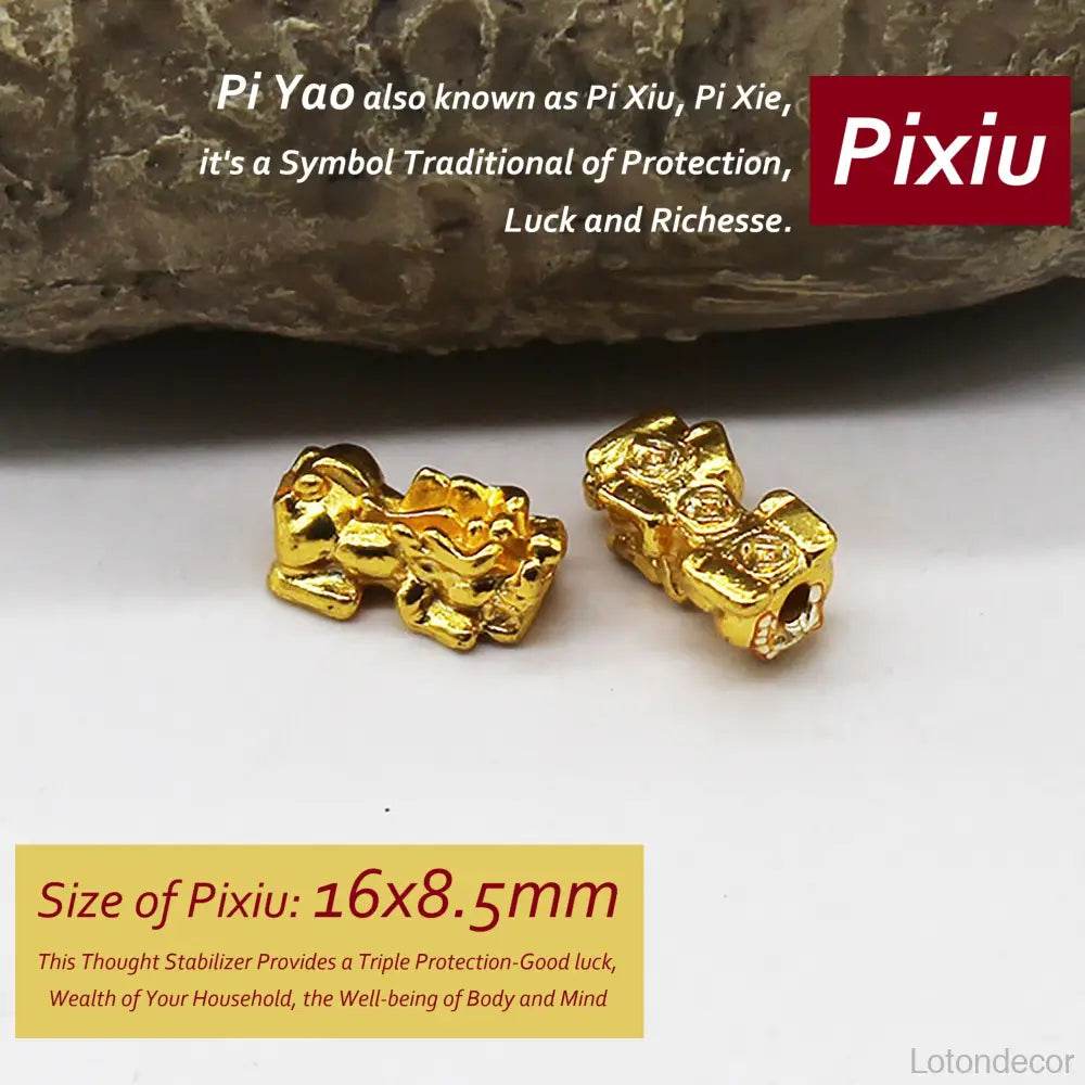 Red Tiger Eye Pi Xiu Bracelet Antique Vietnamese Gold Pi Yao Feng Shui Wealth Crystal Bracelet for Money Prosperity - Loton Decor