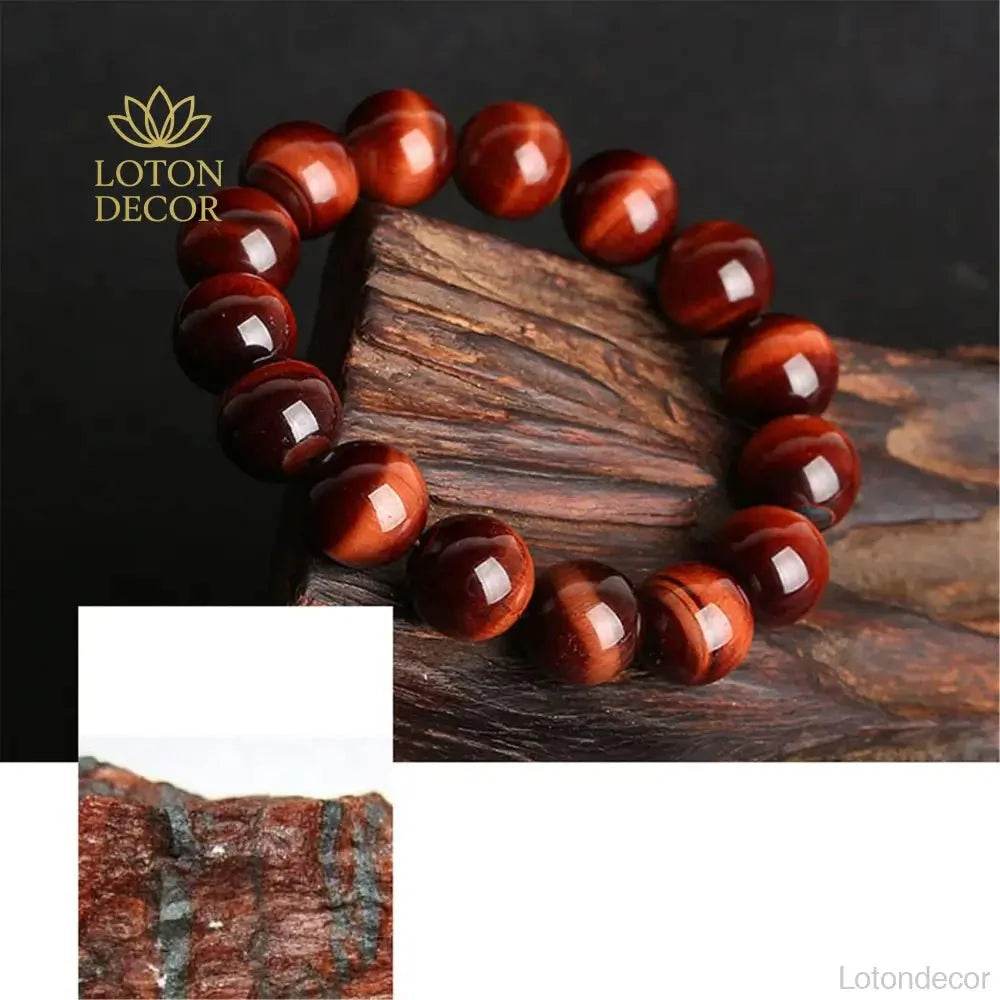 Red Tiger's Eye Bracelet – Wealth & Balance Talisman - Loton Decor