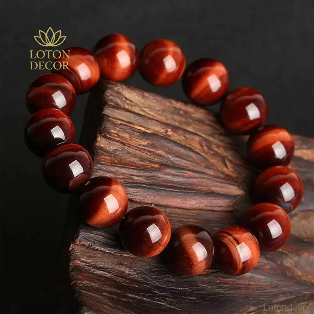 Red Tiger's Eye Bracelet – Wealth & Balance Talisman - Loton Decor