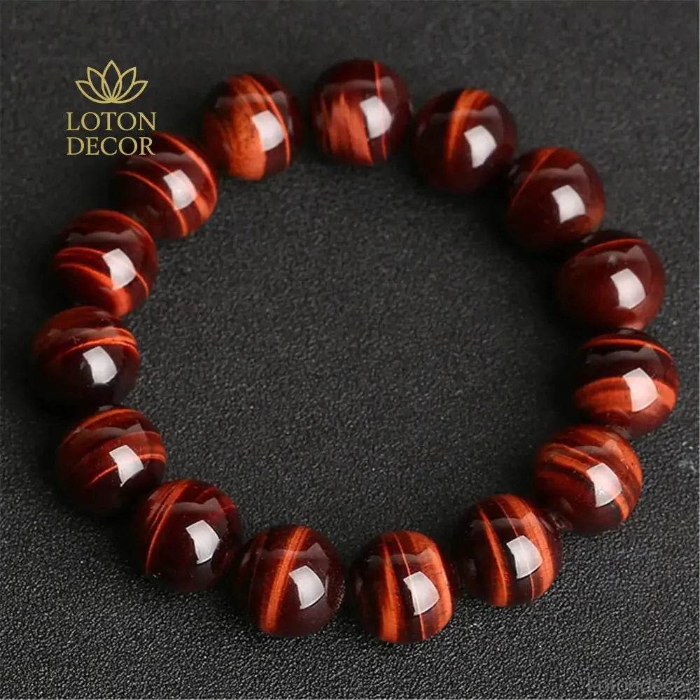 Red Tiger's Eye Bracelet – Wealth & Balance Talisman - Loton Decor