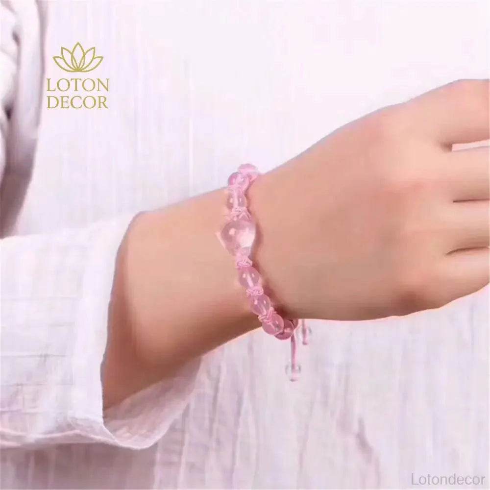 Rose Quartz Fox Bracelet – Love & Money Talisman - Loton Decor