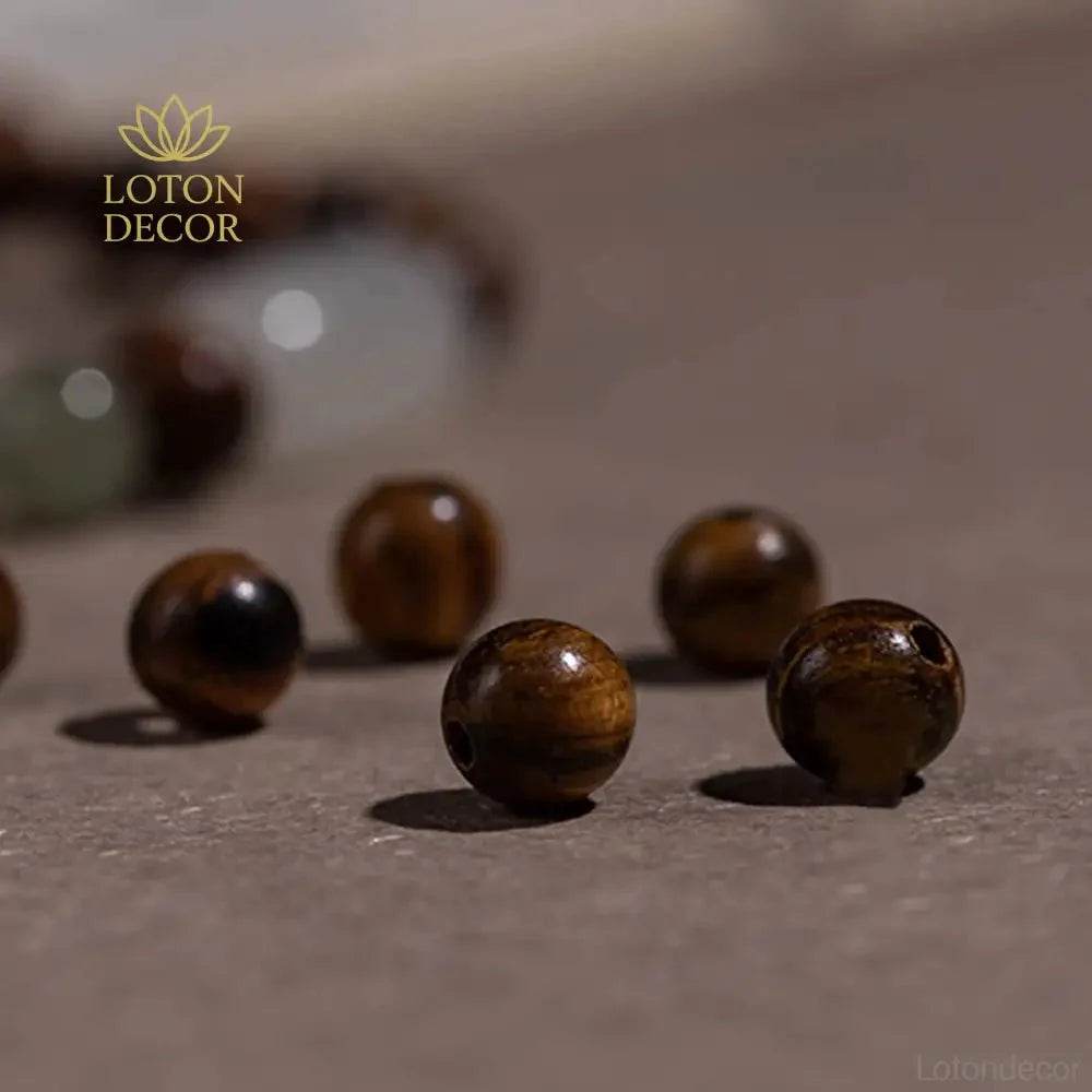 Sandalwood Hetian Jade Bracelet – Feng Shui Wealth Luck - Loton Decor
