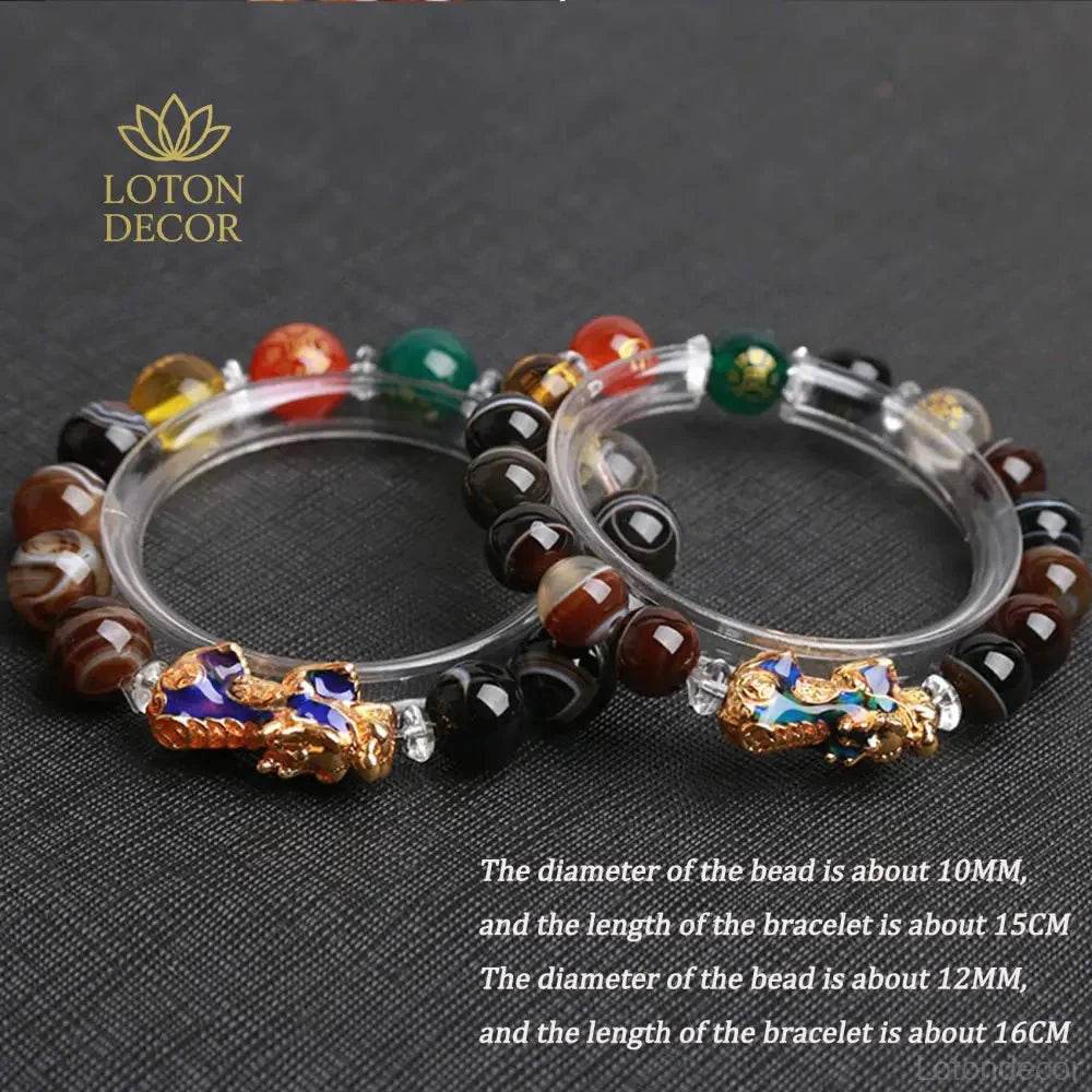 Sardonyx Agate Pixiu Bracelet – Wealth Transfer Amulet - Loton Decor