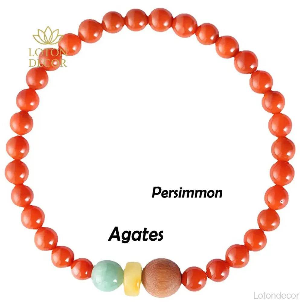 Southern Red Agate Feng Shui Bracelet – Wealth Talisman - Loton Decor