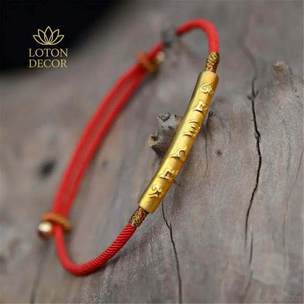 Sterling Mantra Bracelet – Wealth & Evil Protection Charm - Loton Decor