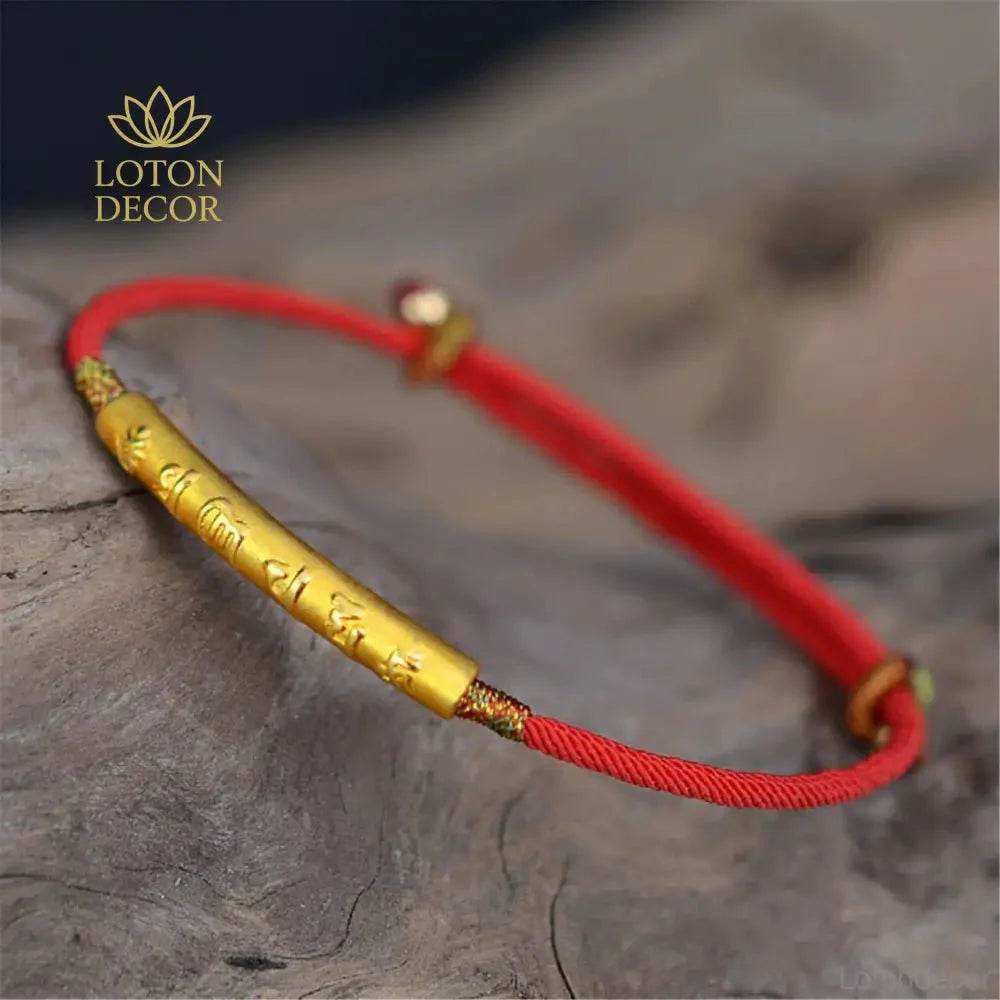 Sterling Mantra Bracelet – Wealth & Evil Protection Charm - Loton Decor