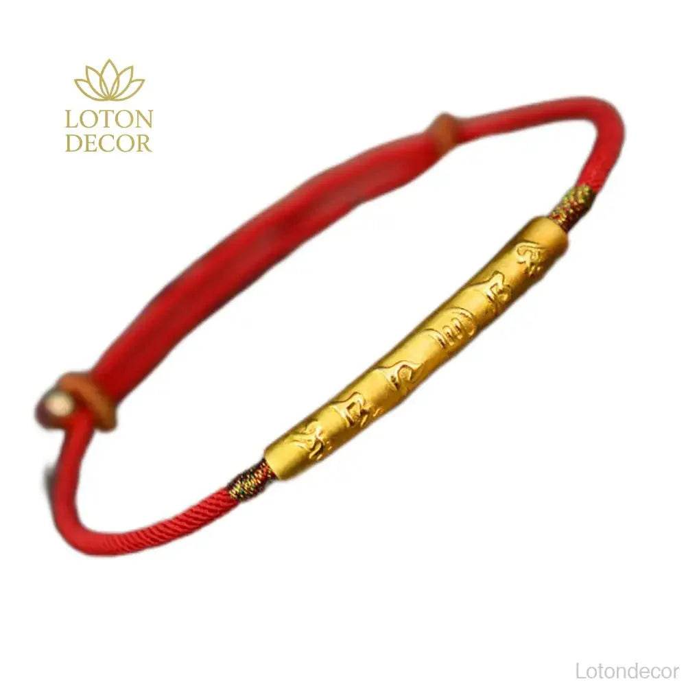 Sterling Mantra Bracelet – Wealth & Evil Protection Charm - Loton Decor