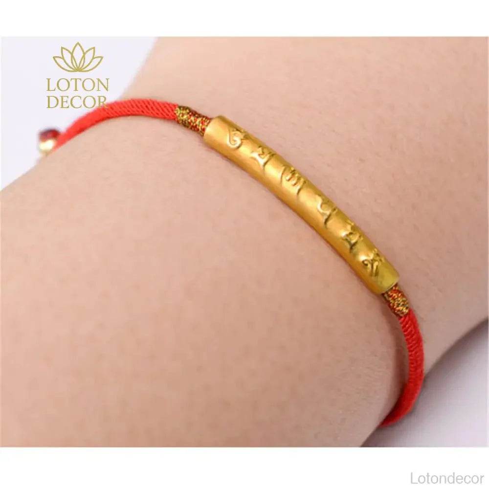 Sterling Mantra Bracelet – Wealth & Evil Protection Charm - Loton Decor