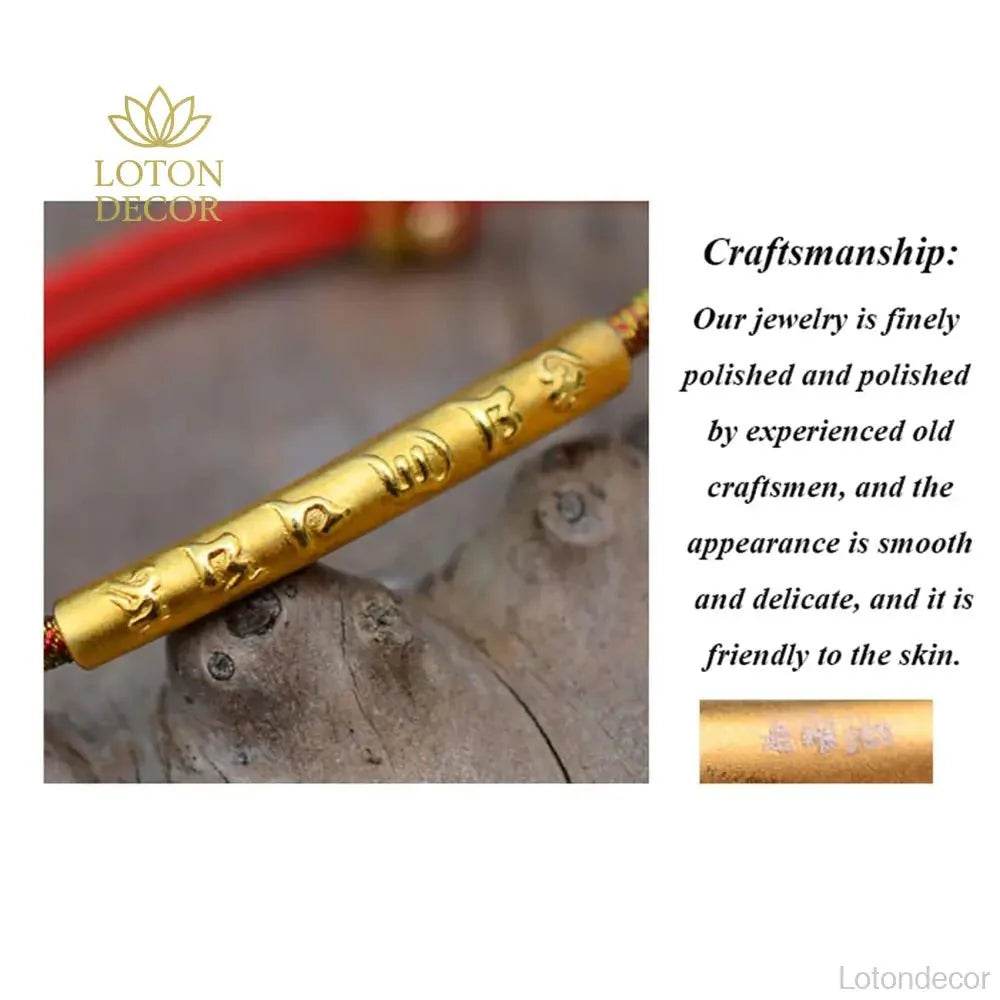 Sterling Mantra Bracelet – Wealth & Evil Protection Charm - Loton Decor
