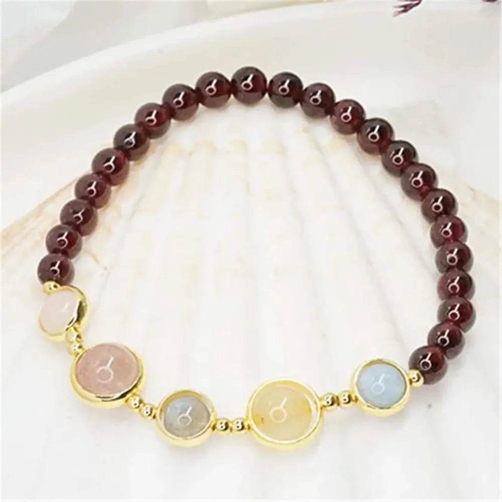 Strawberry Quartz Bracelet – Wealth & Love Crystal Charm - Loton Decor