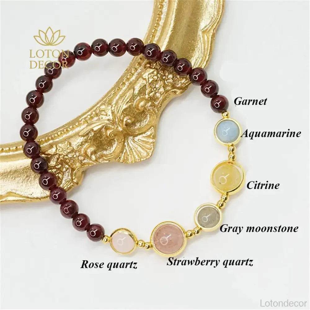 Strawberry Quartz Bracelet – Wealth & Love Crystal Charm - Loton Decor