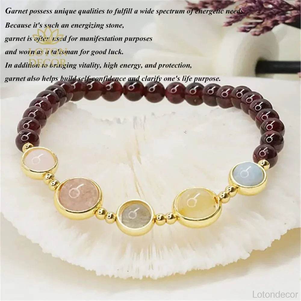 Strawberry Quartz Bracelet – Wealth & Love Crystal Charm - Loton Decor