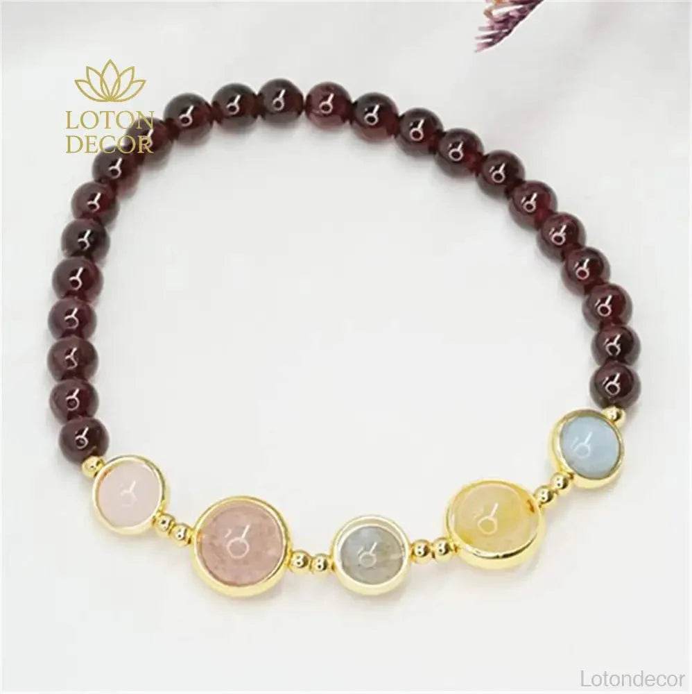 Strawberry Quartz Bracelet – Wealth & Love Crystal Charm - Loton Decor