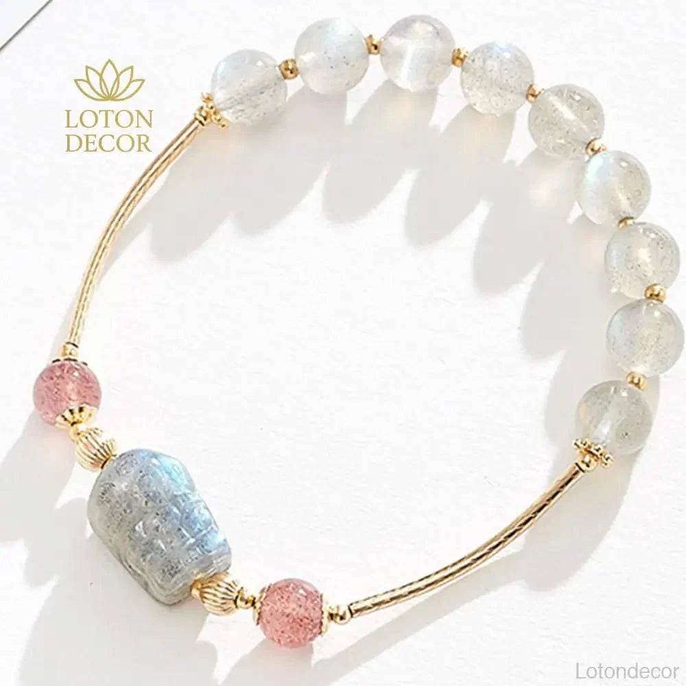 Strawberry Quartz Pixiu Bracelet – Evil Ward & Luck - Loton Decor