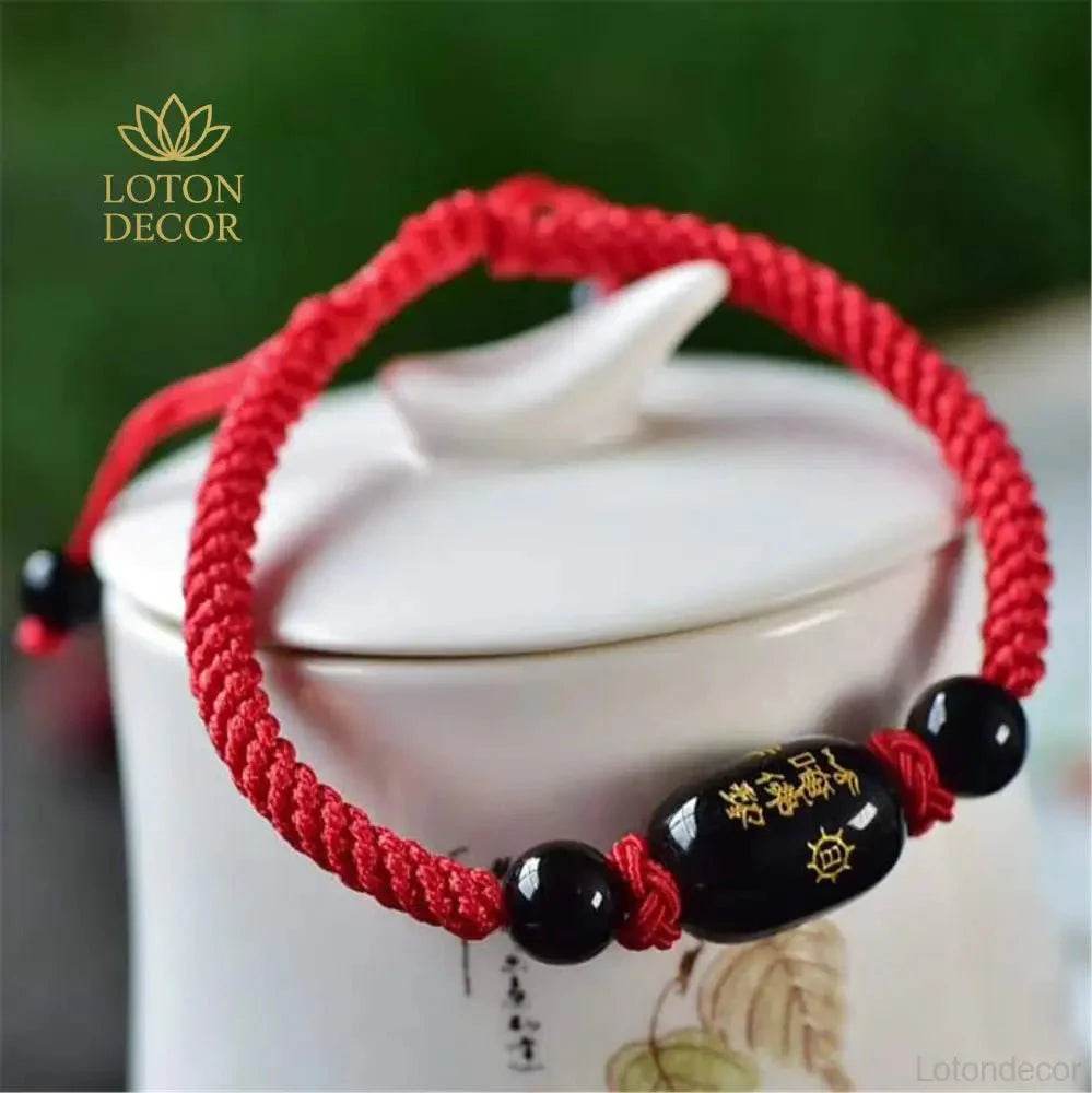 Tai Sui Agate Bracelet – Evil Protection & Fortune Charm - Loton Decor