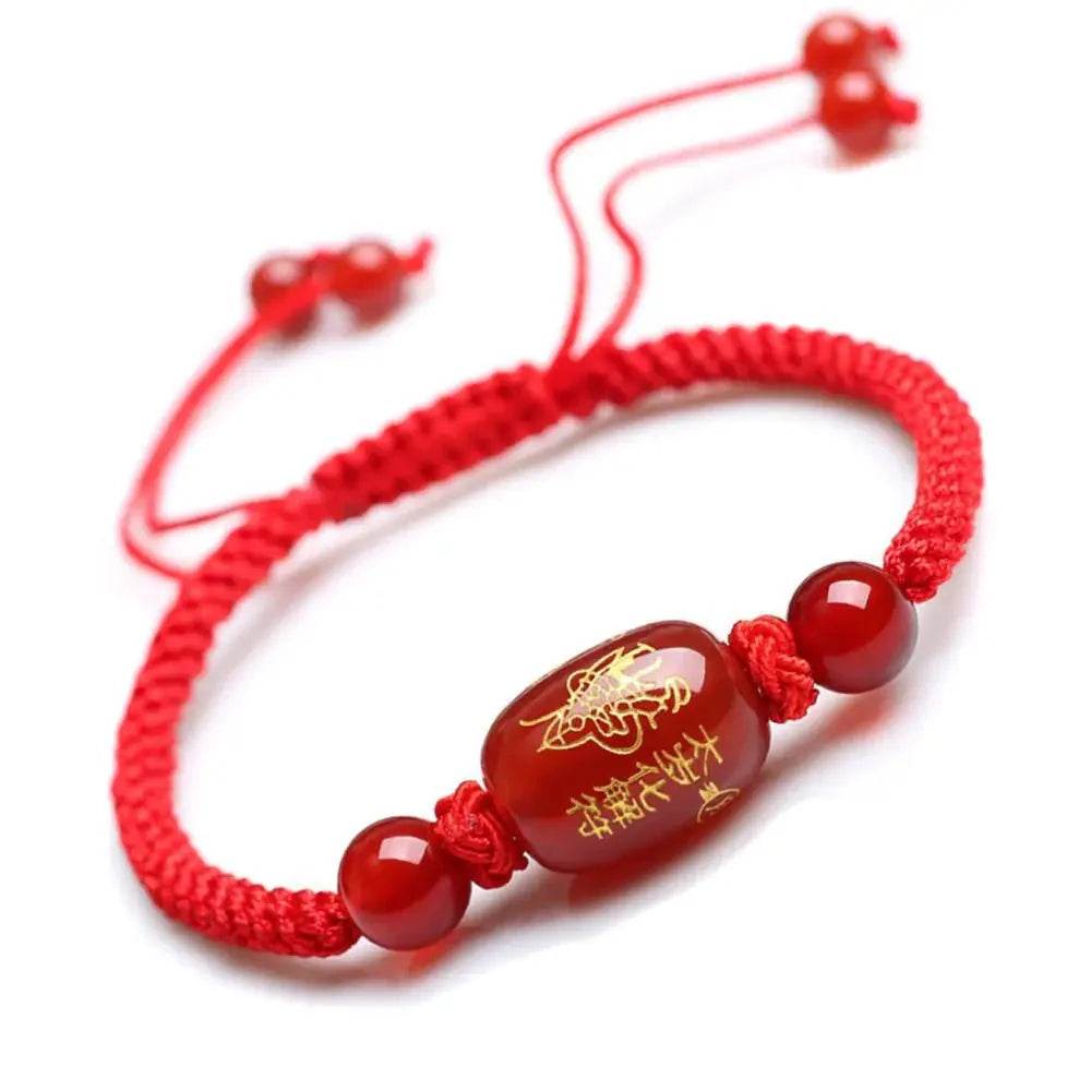 Tai Sui Agate Bracelet – Evil Protection & Fortune Charm - Loton Decor