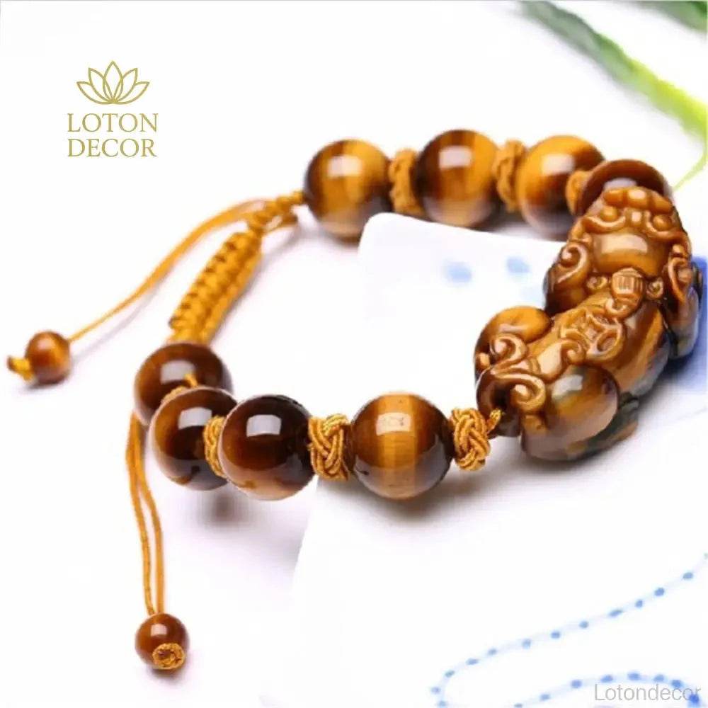 Tiger Eye Evil Eye Bracelet – Pixiu Luck Charm Unisex - Loton Decor