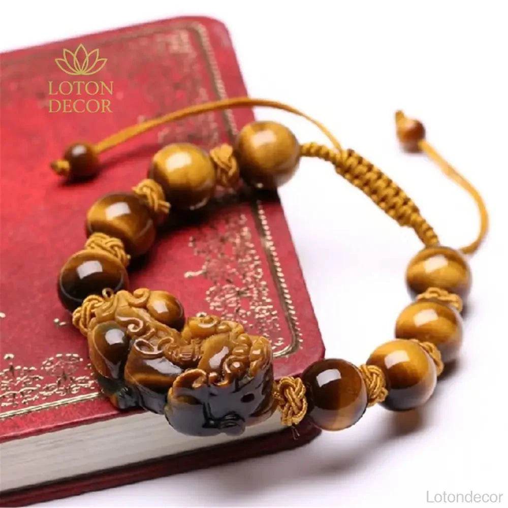 Tiger Eye Evil Eye Bracelet – Pixiu Luck Charm Unisex - Loton Decor